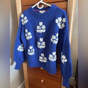 Boden embroidered cotton sweater